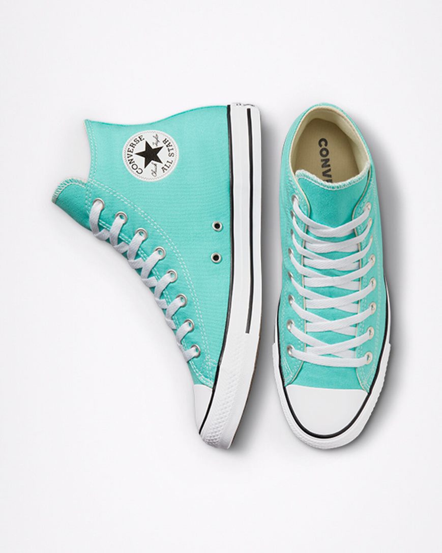 Women's Converse Chuck Taylor All Star Seasonal Color High Top Shoes Light Turquoise | AU 3C946L